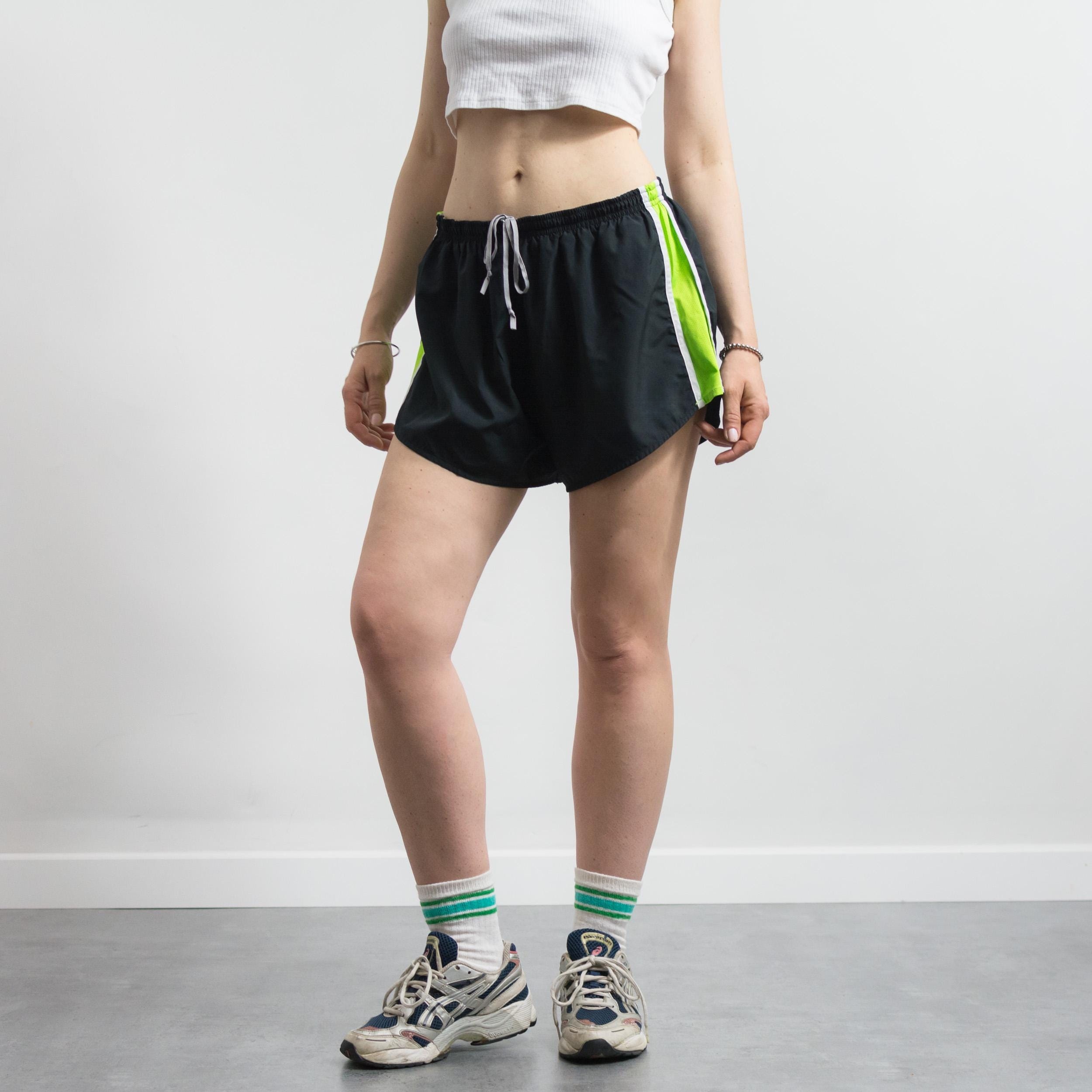 Black Neon Side Stripe Sport Shorts
